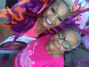 Hill and her mom at 2016 Race for the Cure. Mom is 25 year cancer survivor