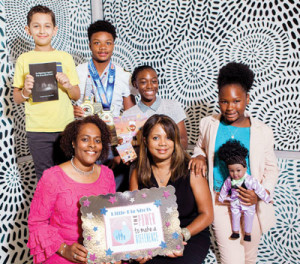 Little Big Shot Honorees (l to r):  Ben Polsky, Tyson Campbell, Taylor Moxey, Zoe Terry; sitting-Adrelia Allen, Foundation Chair-Greater Fort Lauderdale Chapter of Jack and Jill of America; Jeanne Charles Wood, President-Greater Fort Lauderdale Chapter of Jack and Jill of America.                                     (Photo credit:  Innovative Arts Photography) 