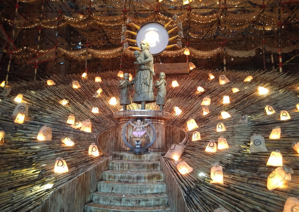 Pandemic Themes Reign at Kolkata Durga Pujas