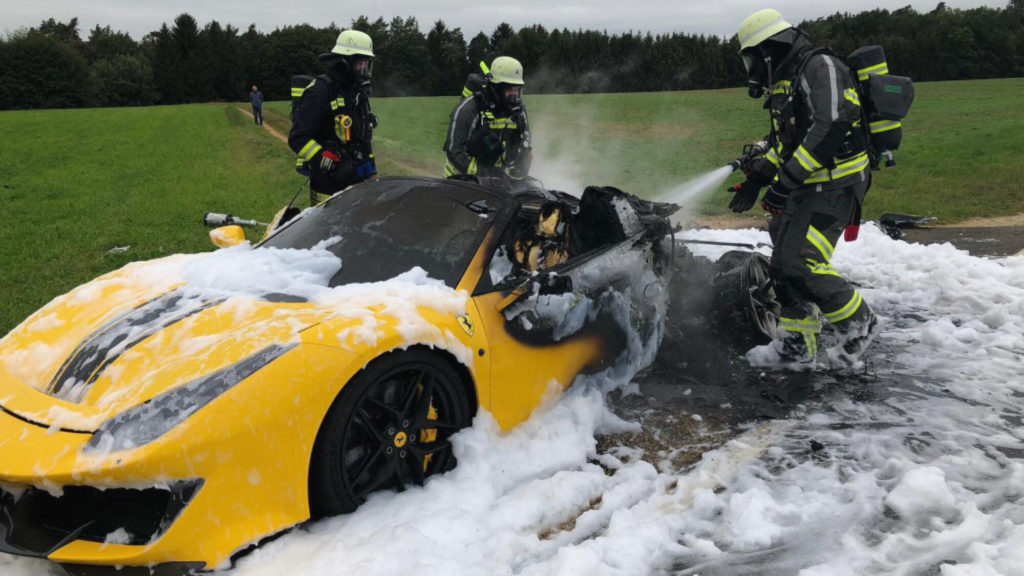 VIDEO: $400K Ferrari Catches on Fire