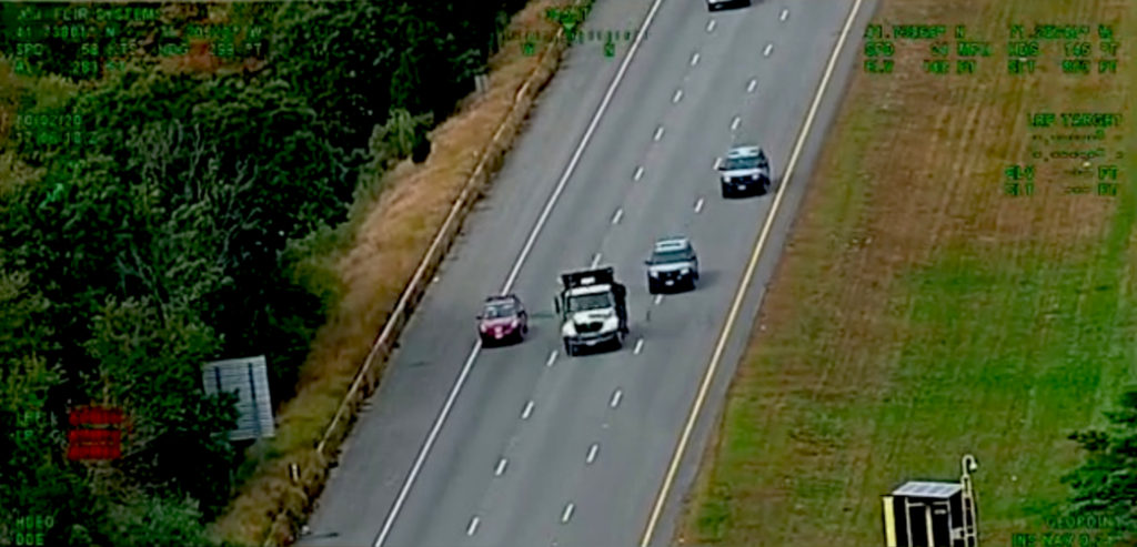Flattened: Police Stop Runaway Truck Thief With Road Spikes