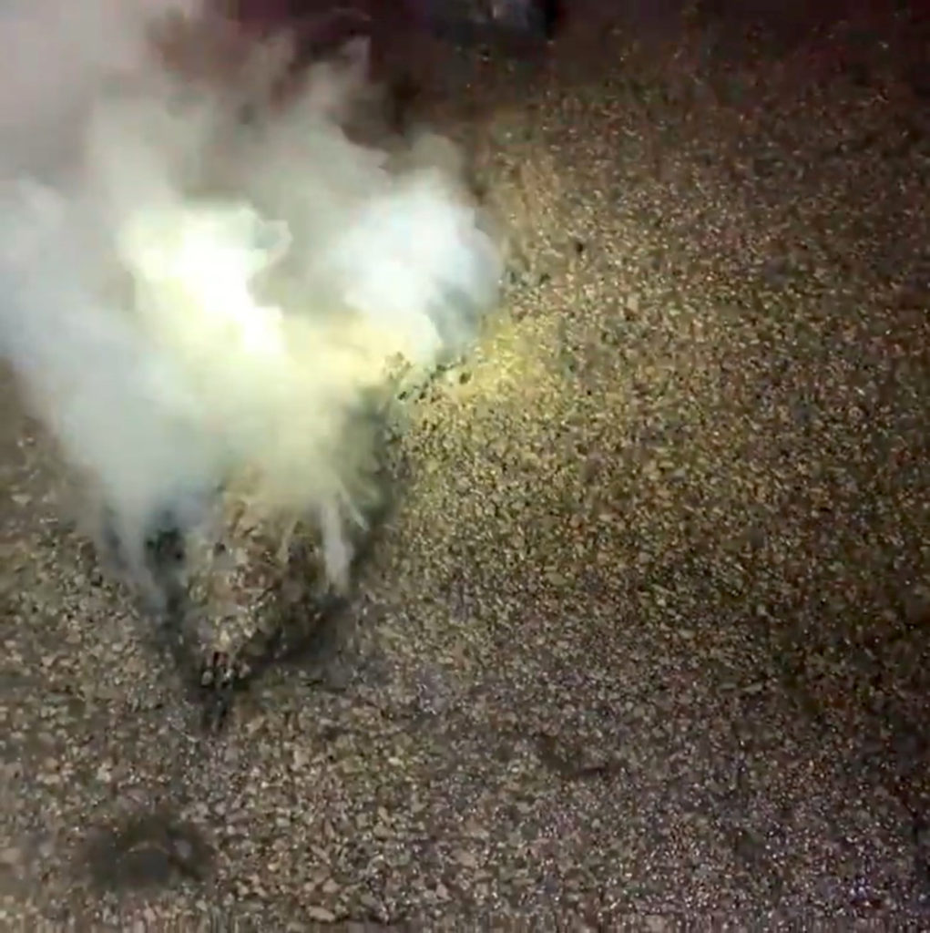 Downed Power Line Melts Asphalt, Causing It To Ignite