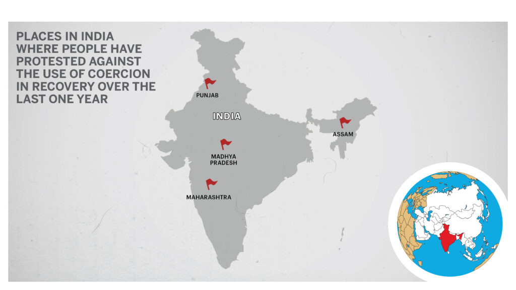 Protests against loan recovery