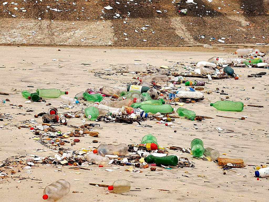 Garbage on beach