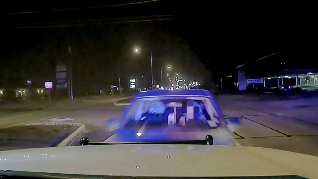 VIDEO: Car Crashes With Stationary Police Vehicle In Texas