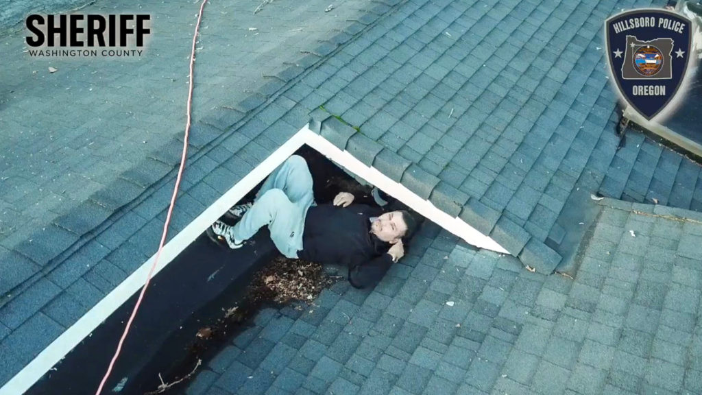 VIDEO: Police K-9, Drone Team To Find Criminal Hiding On Roof