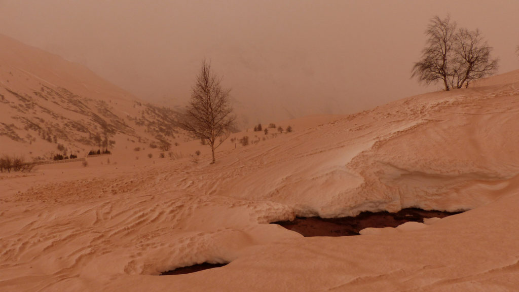 Snow Escape: Thousands Of Tons Of Sahara Sand Melts Alpine Peaks
