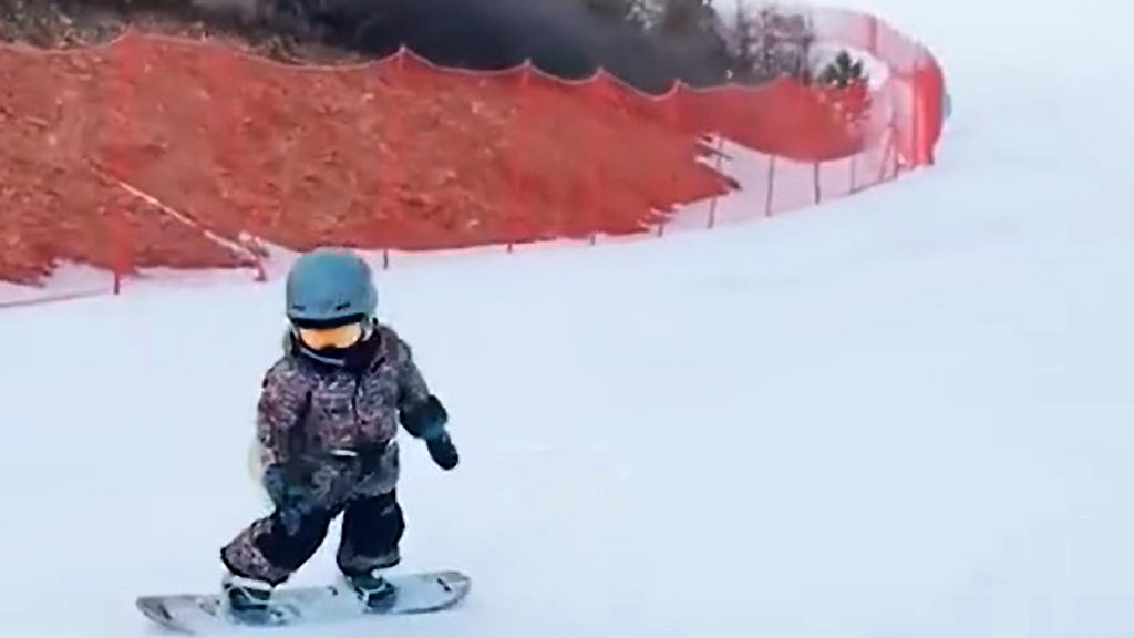 VIDEO: Snowboarding Prodigy Wins National Youth Championship For U8s At The Age Of 5