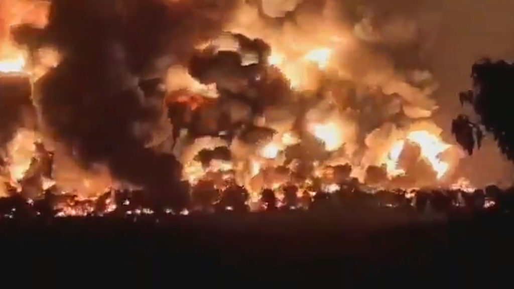 VIDEO: Three Missing In Oil Inferno Horror
