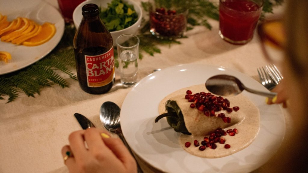 Chile relleno, comida completa