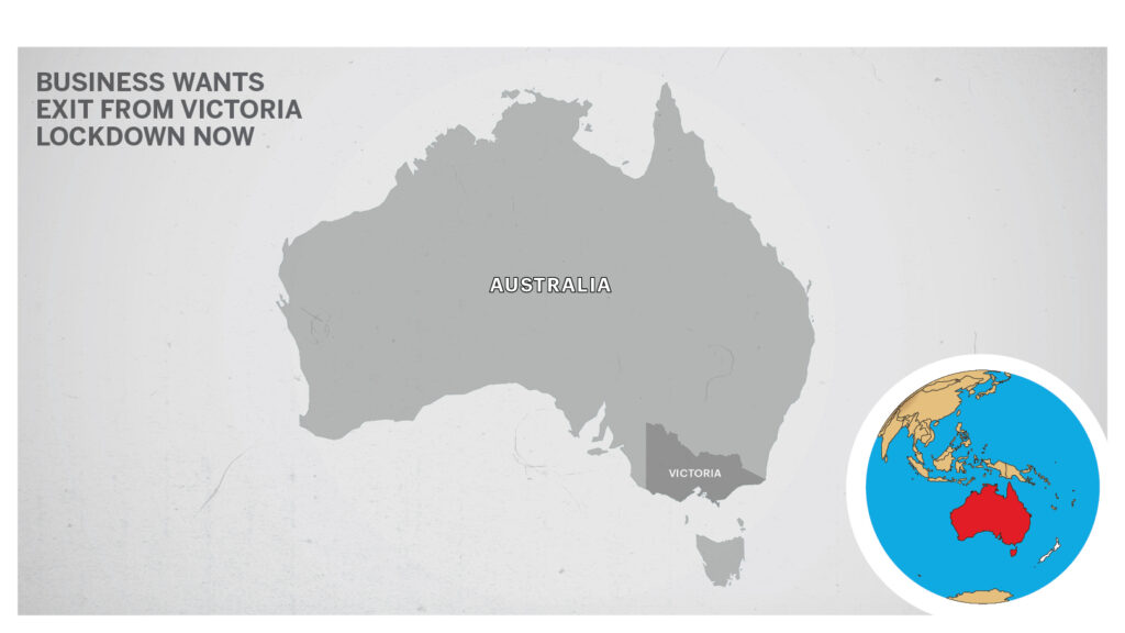 Map of Victoria, Australia.