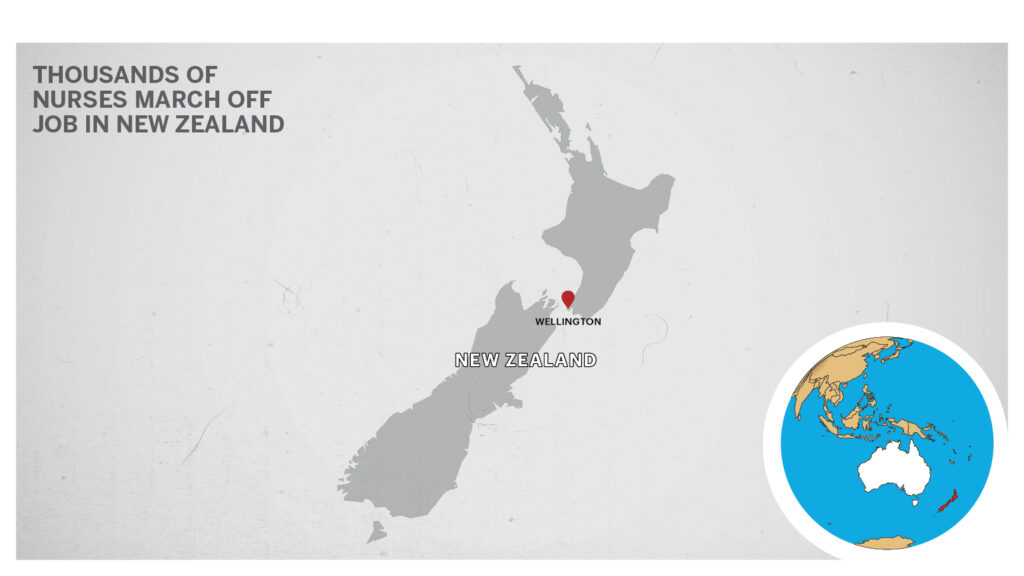Map of Wellington, New Zealand.