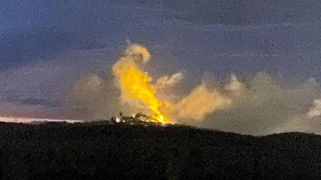 Hold Your Fire: Red-Faced Firefighters Reveal Blaze At Famed Abbey Was Optical Illusion