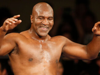 Evander Holyfield was considered the greatest cruiserweight of all time before retiring in June 2014 at age 52 as the only four-time heavyweight champion. (George Frey/Getty Images)