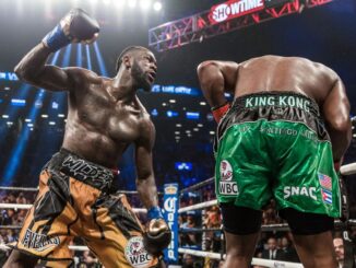 Deontay Wilder (left) retained his WBC heavyweight title against Luis Ortiz with a 10th-round TKO in March 2018. “Deontay had developed the puncher’s curse. ... He singularly depended on his punches,” said Wilder's manager, Shelly Finkel. “Deontay is a much different fighter for his third bout against Tyson Fury on Oct. 9. (Premier Boxing Champions)