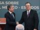 U.S. Secretary of State Antony Blinken (left) met with Mexico's Foreign Affairs Secretary Marcelo Ebrard on Oct. 8. They spoke of both countries' commitment to bilateral security. (Hector Vivas/Getty Images)