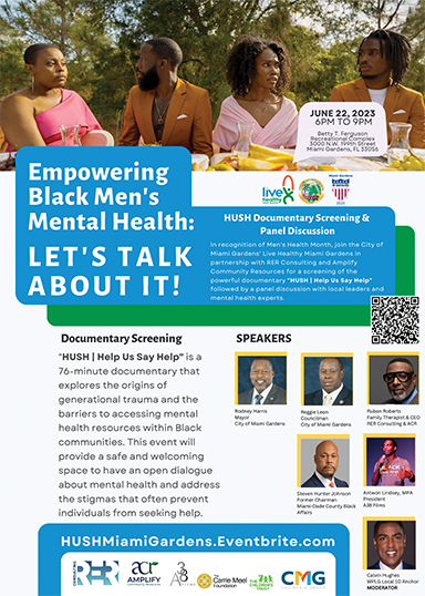 Black Men’s Mental Health: “HUSH” Documentary Screening and Forum