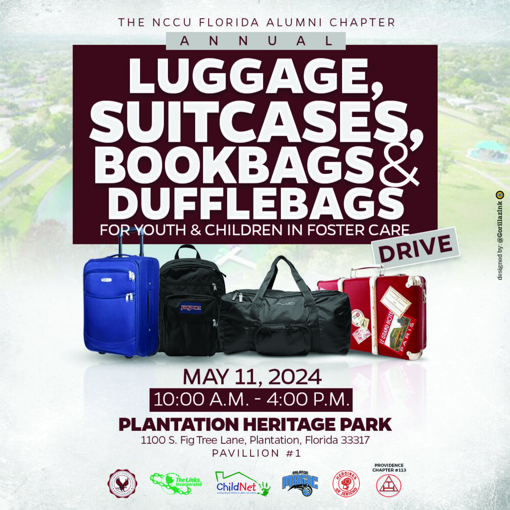 Luggage, Suitcases, Bookbags, and Dufflebags event