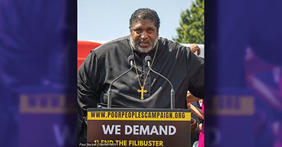 Rev. William Barber Stages “Moral Monday” Protest in the U.S. Capitol Rotunda