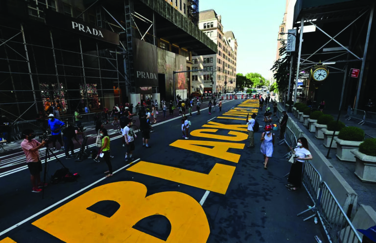 BLM Mural Dedicated To George Floyd Faces Removal Under New Texas Ban