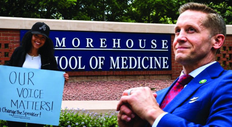 Morehouse medical students protest Donald Trump-supporting graduation speaker