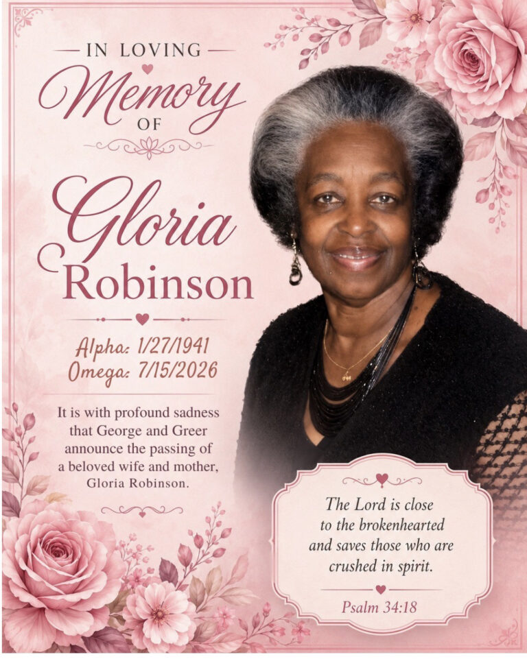 Gloria Carter Robinson: A Faithful Keeper of History and Community